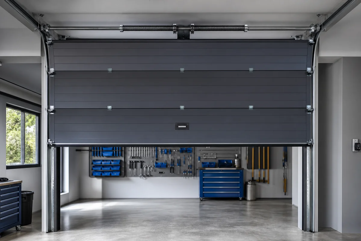porte de garage sectionnelle descend et remonte toute seule