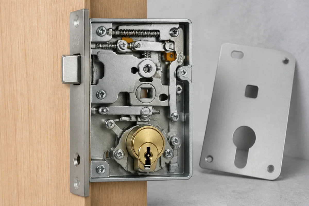 schema mécanisme serrure de porte