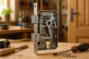 schema mécanisme serrure de porte