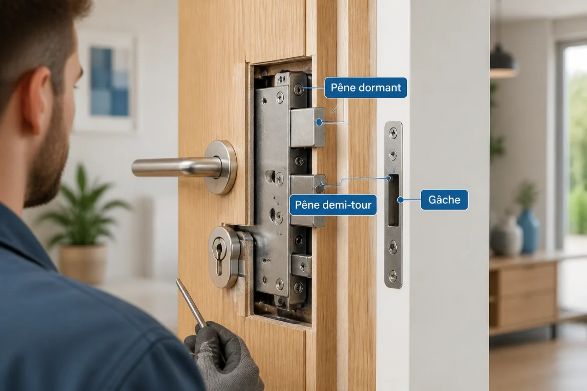 fonctionnement serrure porte