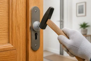 casser une serrure avec un marteau