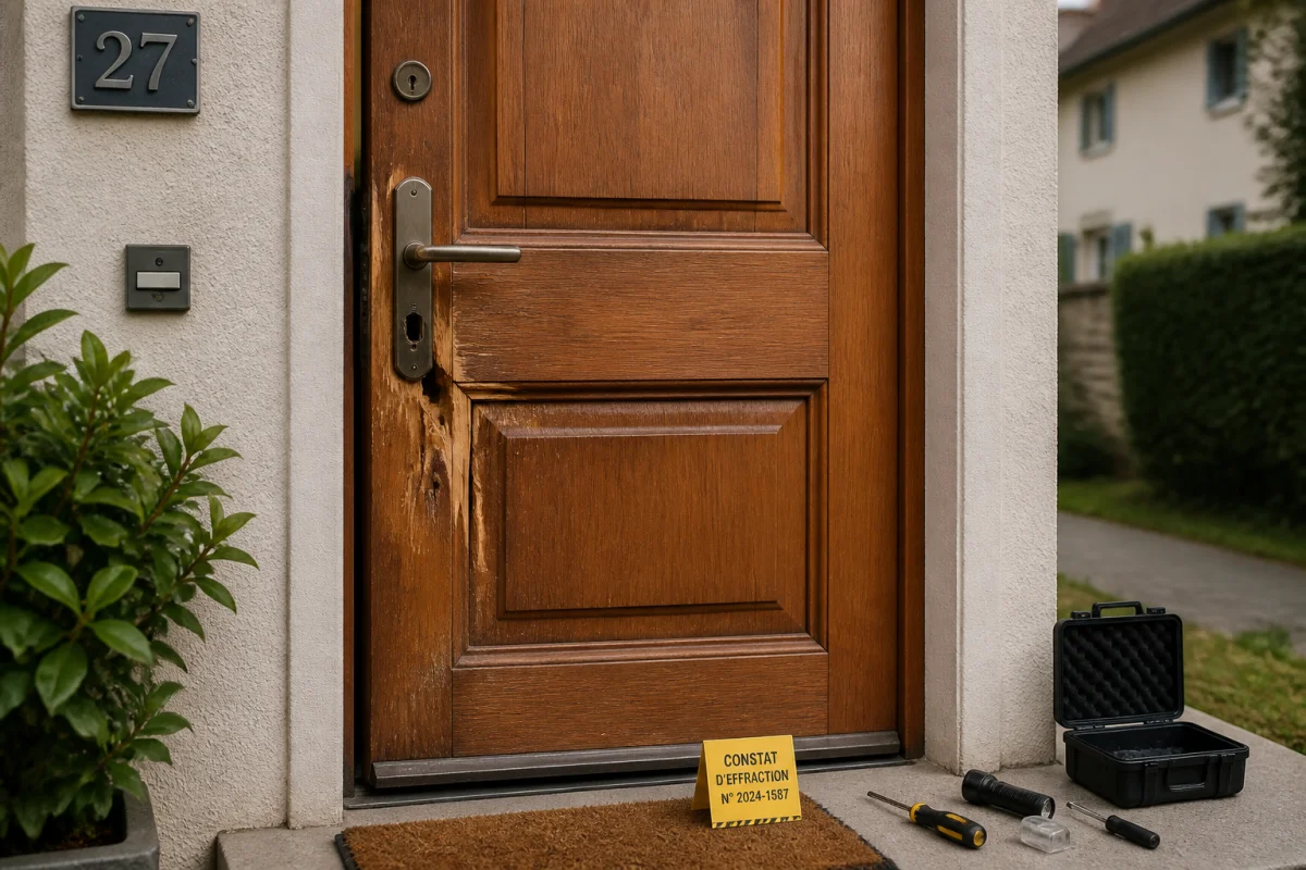 porte d'entrée cassée qui paye