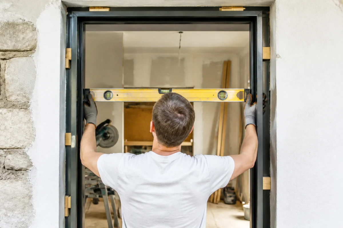 poser une porte d'entrée en rénovation