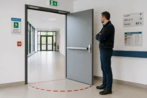 Sens d'ouverture des portes réglementation en ERP
