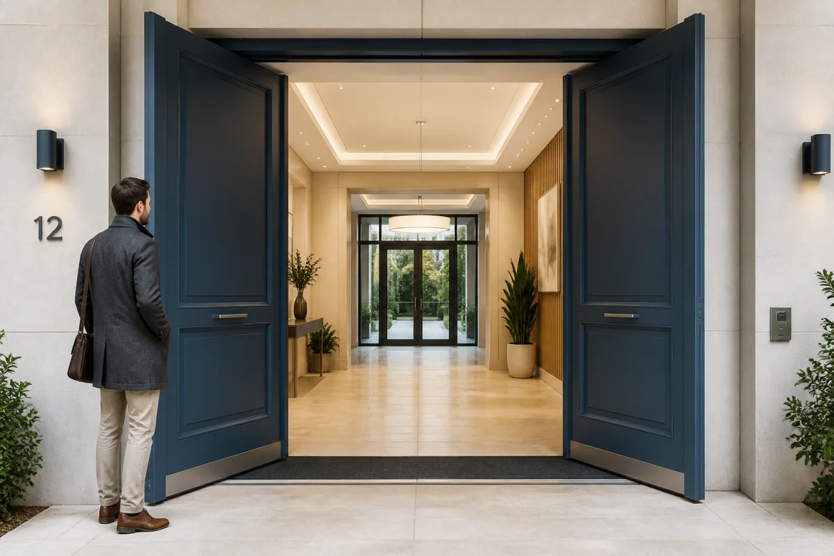 Dimension porte d'entrée immeuble guide complet