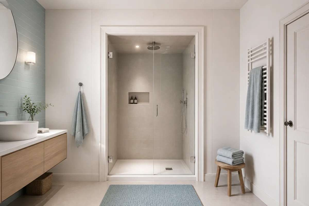 Remplacer une porte par une douche dans un projet de rénovation